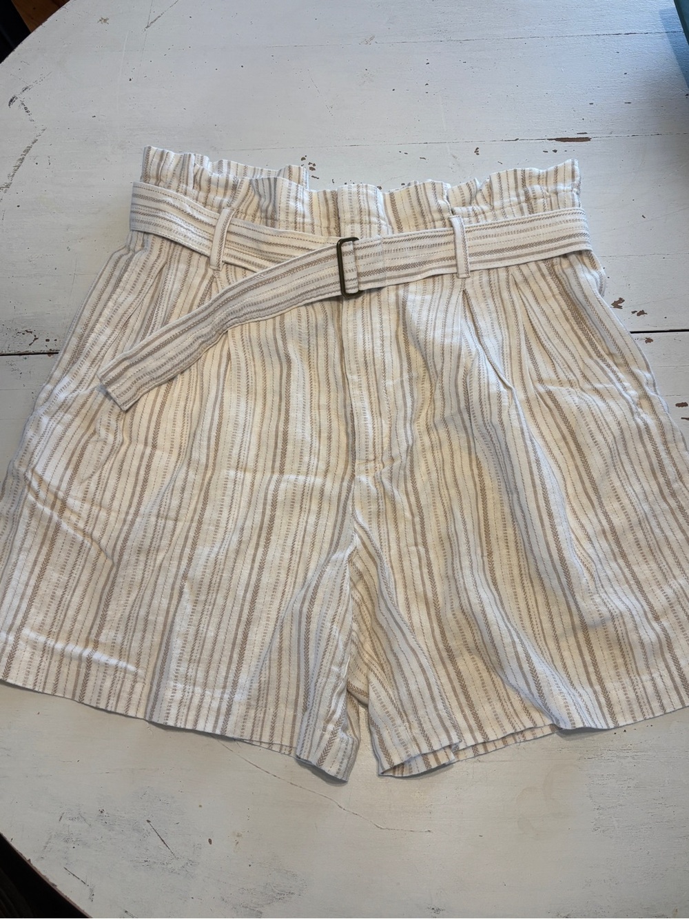 Banana Republic Women's High-Waist Stripe Shorts with Belt